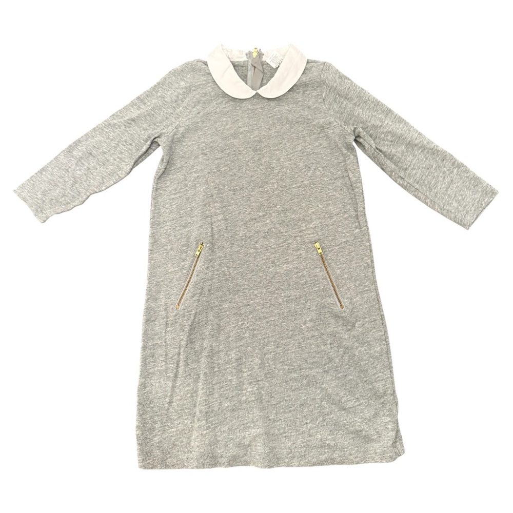 Crew Cuts Gray Long Sleeve Dress with White Collar